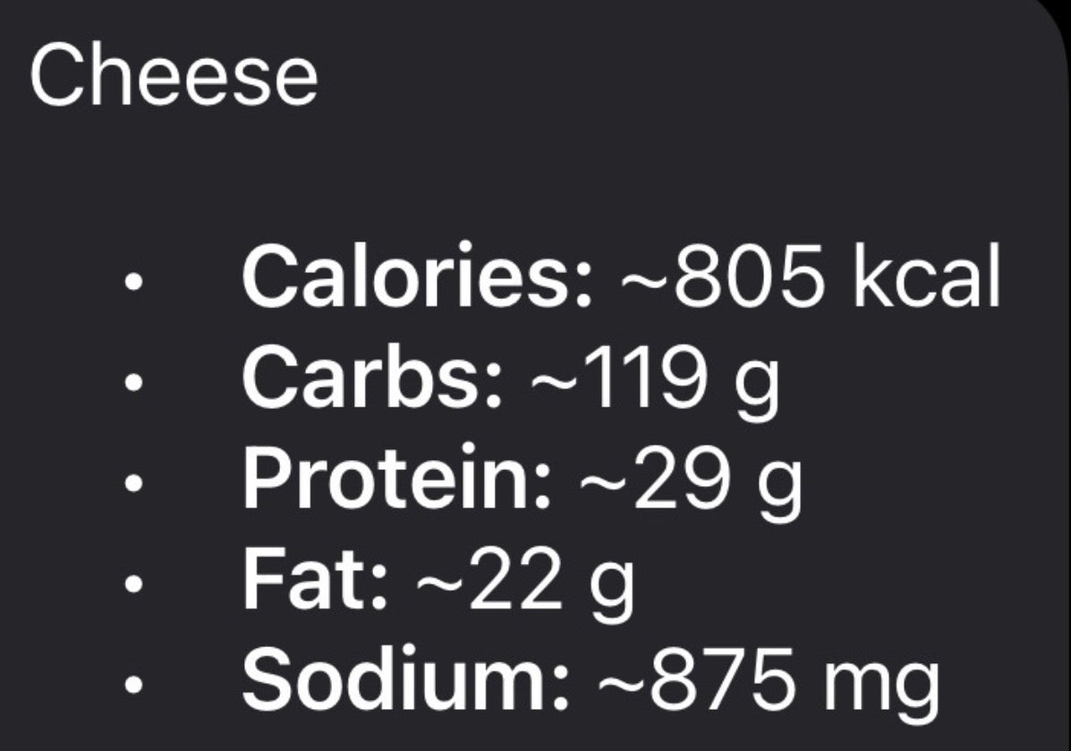 Spinello's 20mg Cheese Pizza