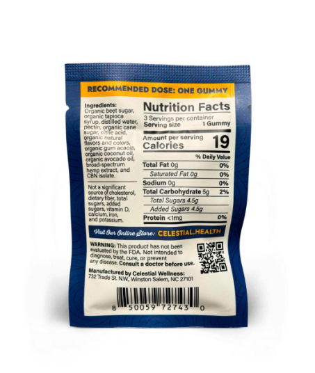 Celestial Wellness NightTime Gummies 3cnt