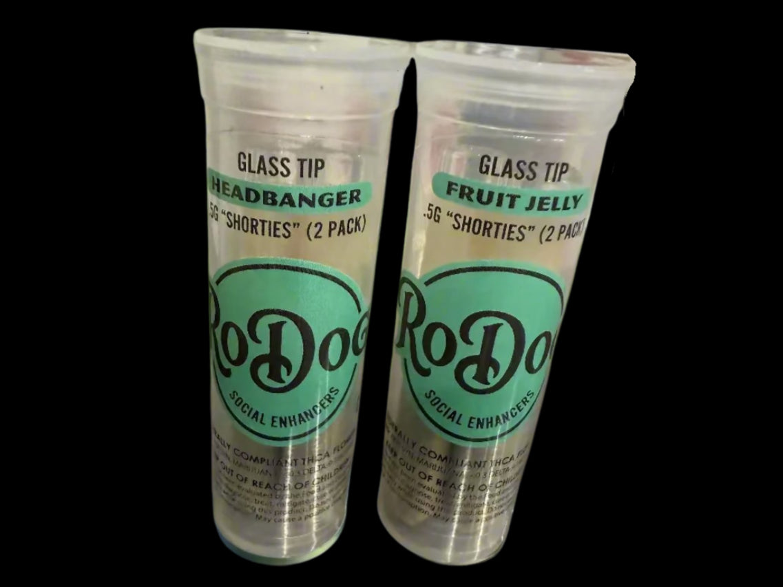 Rodog Shorties 2pk (Headbanger) Glass Tip