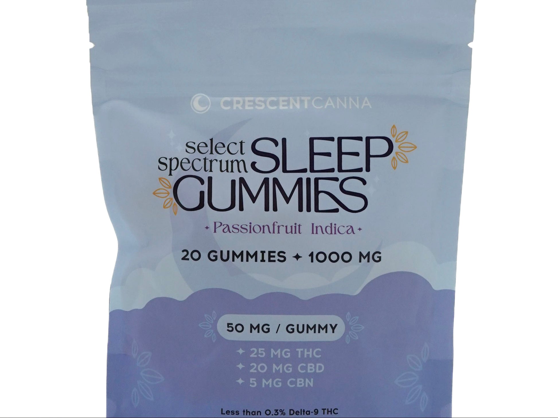 Crescent Canna Select-Spectrum Sleep Gummy 50mg (Passionfruit)